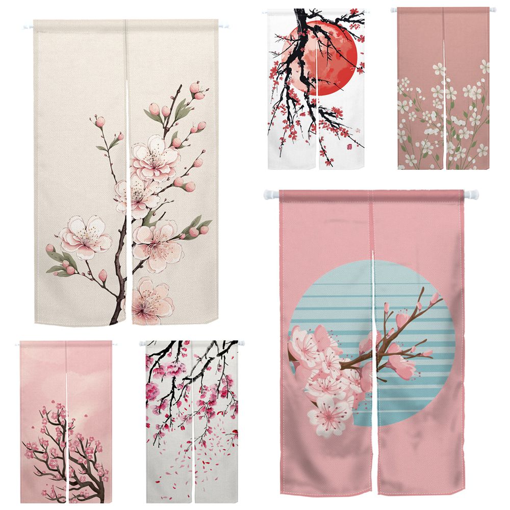 Noren Curtain Doorway - Cortina de puerta de flor de