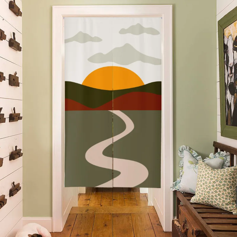 Noren Curtain Doorway - Cortinas nórdicas con diseño de paisaje
