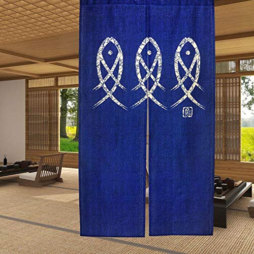 Noren Curtain Doorway - Cortina nórdica japonesa de pez con