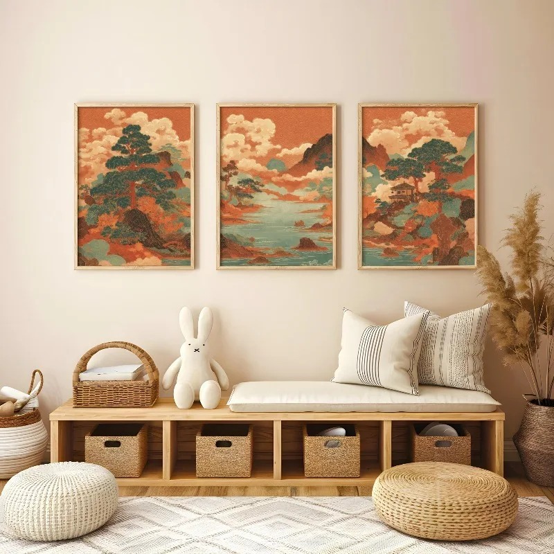 3 piezas de arte de pared en l - Japanese Living Lifestyle reseña y precio