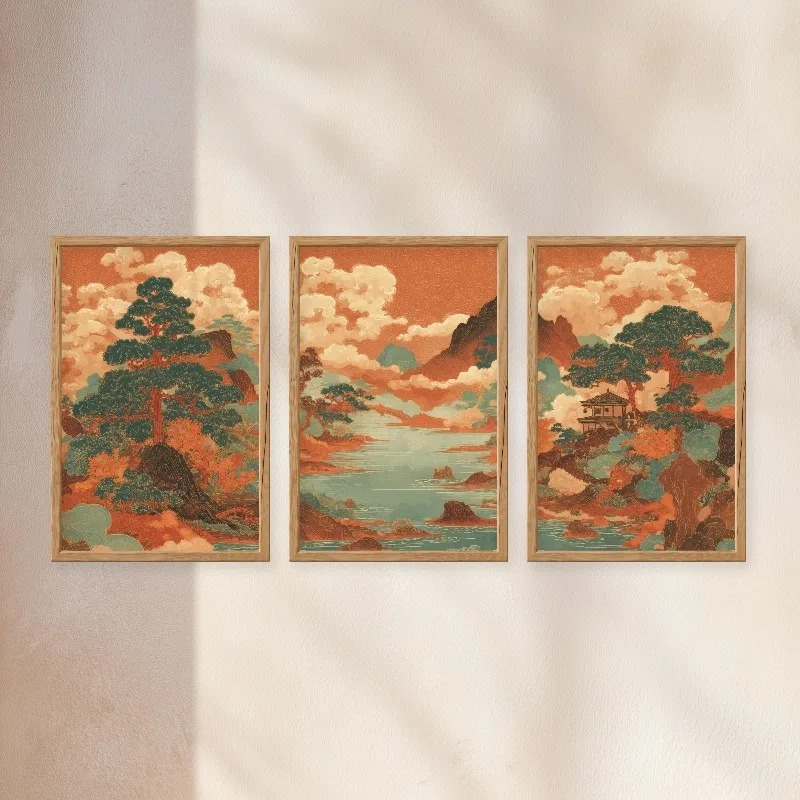 3 piezas de arte de pared en l - Japanese Living Lifestyle reseña y precio